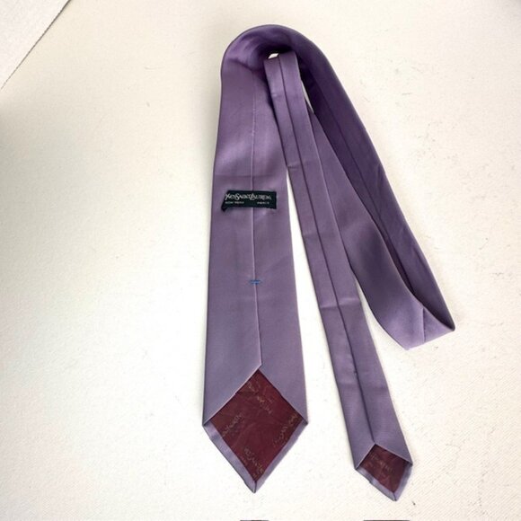 Yves Saint Laurent Vintage purple silk tie - Picture 3 of 3